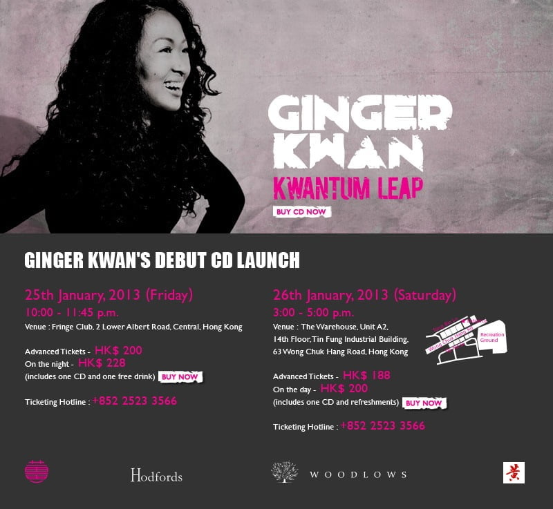 Ginger Kwan's Debut CD Launch - 25 & 26 January, 2013