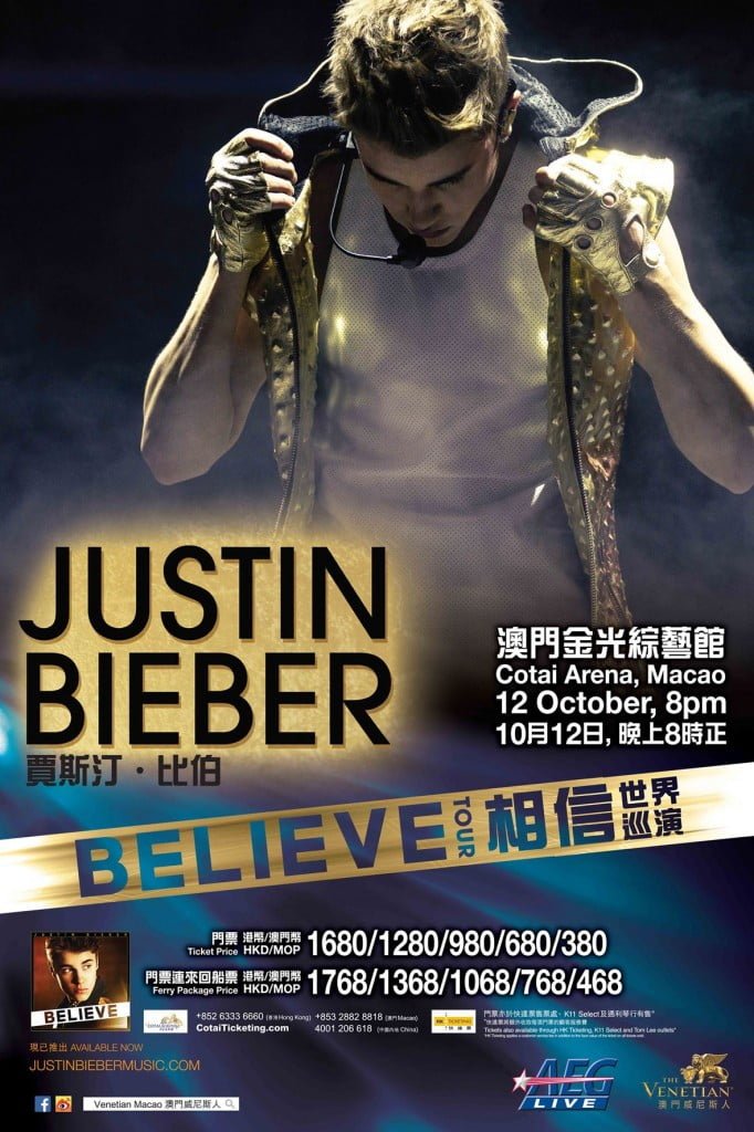 Justin Bieber’s Believe Tour @ Macau - 12 October, 2013