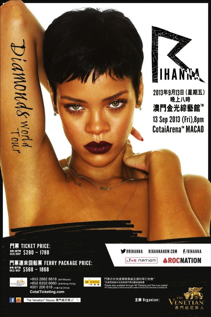 Rihanna Diamonds World Tour @ The Venetian – 13, 14 September 2013