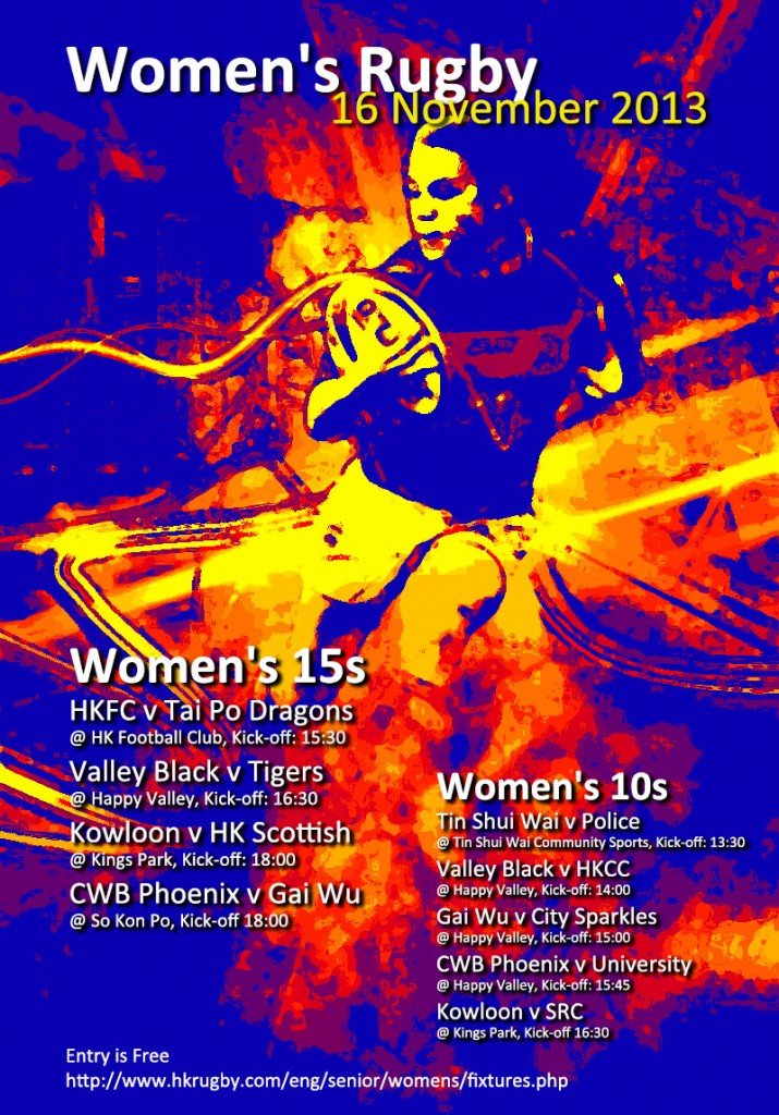 Women’s Rugby Fixtures - 16 November, 2013