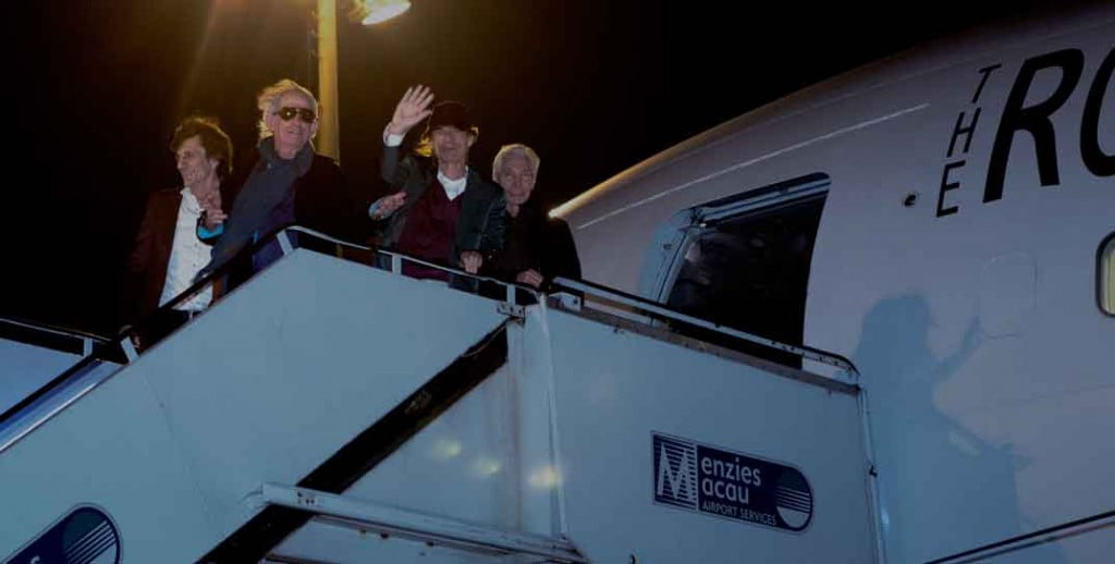 The Rolling Stones arrive in Macau
