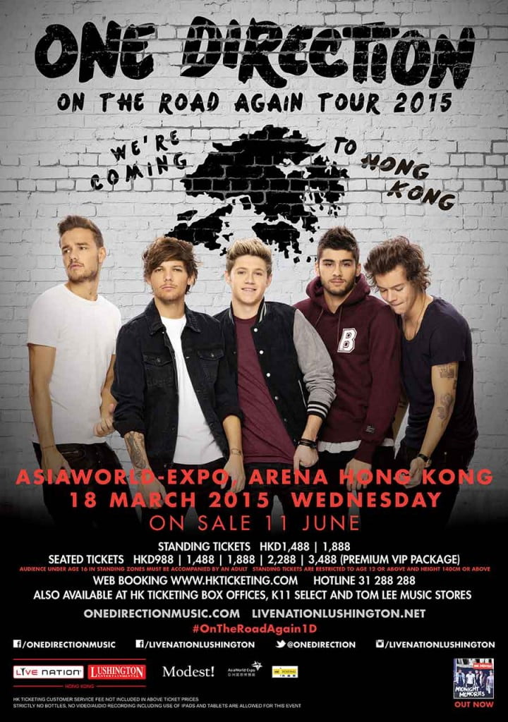 One Direction “On the Road Again Tour 2015” Live in Hong Kong - 18 March, 2015