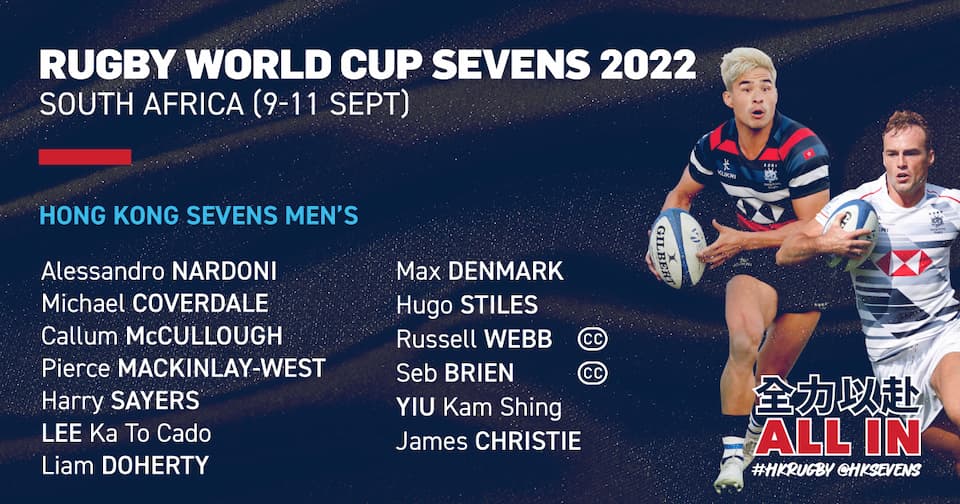 Hong Kong Men’s Sevens Squad Rugby World Cup Sevens 2022 Announced
